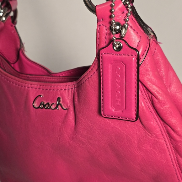Coach Ashley Hot Pink Barbie Leather Shoulder Bag and Wristlet Set - Picture 8 of 15